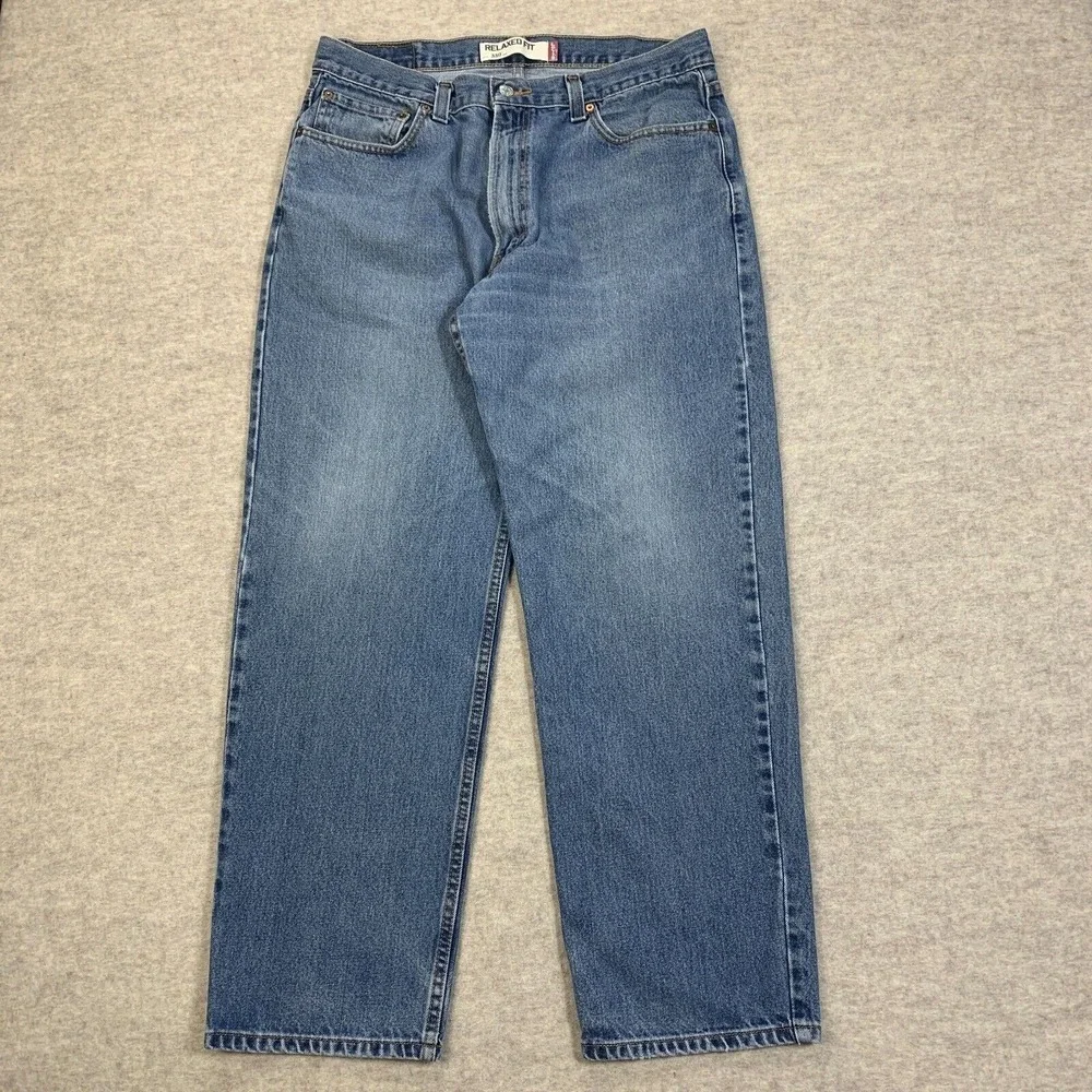 Levi's 550 Jeans 36x30 Blue Pants Baggy Relaxed Straight Leg Y2K Faded Denim